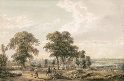 Annäherung an Rochester und die Medway von Paul Sandby